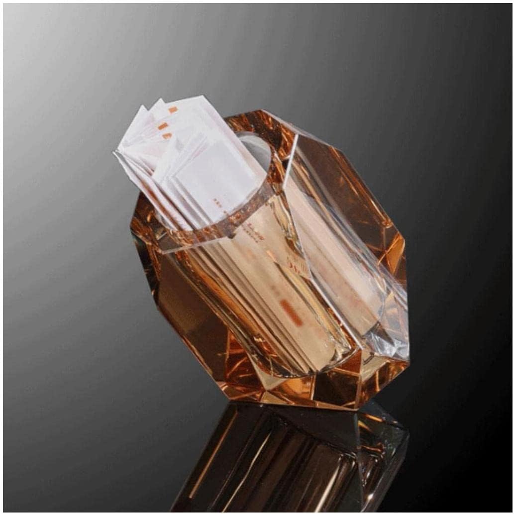 Ceramic Toothpicks Container ，Plastic Toothpick Case，Fashion Glass toothpick holder dispenser desktop transparent toothpick holder cotton swab storage box home hotel Chic(C gold)