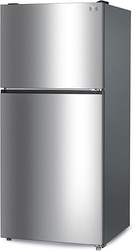 Miniatura 10 de BLACK+DECKER Refrigerador de montaje superior de 18.1 pies cúbicos con congelador, refrigerador de 2 puertas con congelador superior y control de