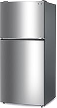 BLACK+DECKER 20.1 Cu. Ft. Top Mount Refrigerator with Ice Maker, 2-Door Refrigerator with Top Freezer, Freezer with Icemaker and Adjustable Temperature Control, ENERGY STAR, BR2010JIMS, Sliver