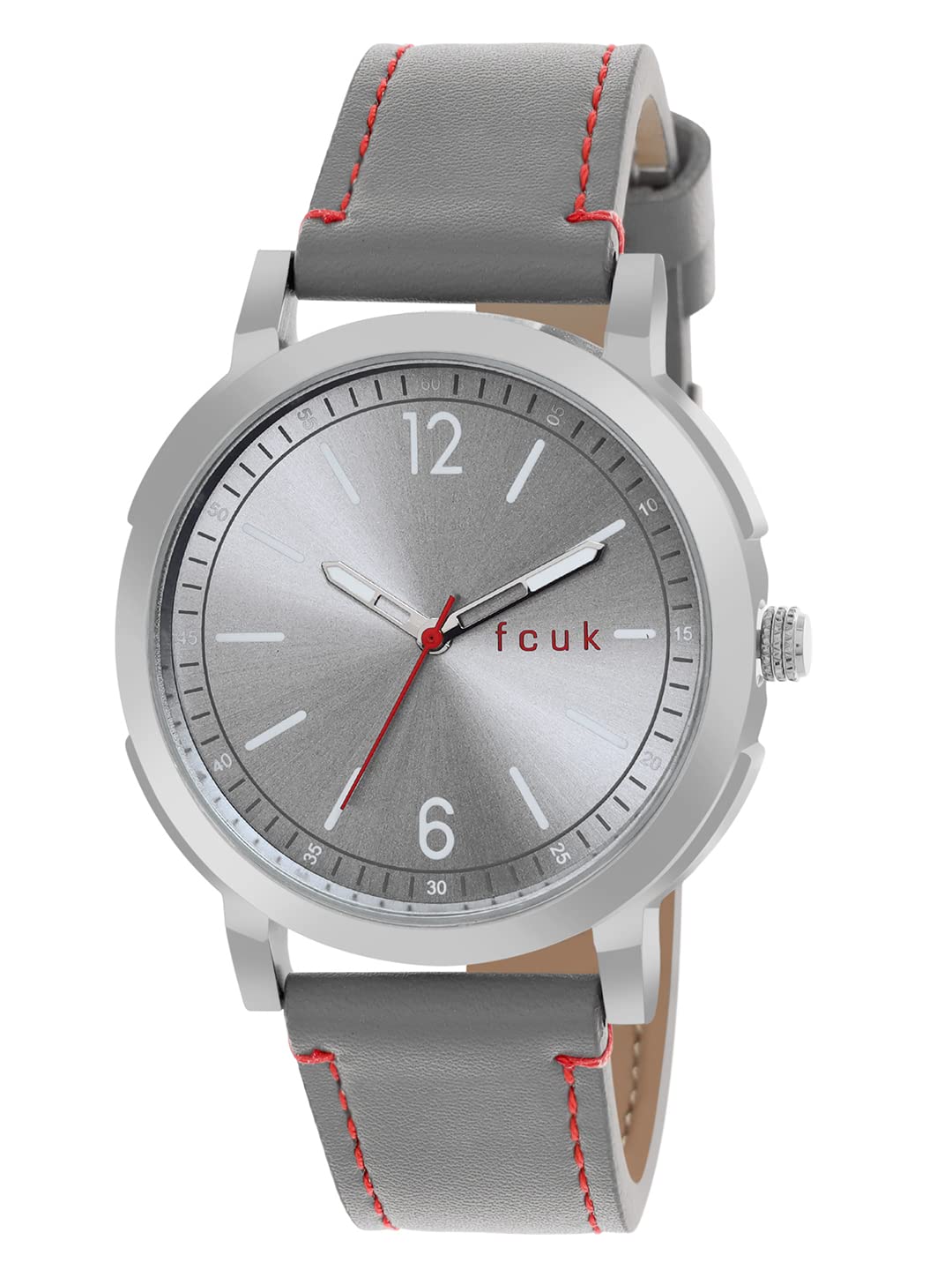 FCUK Leather Analog Grey Dial Mens Watch-Fk00010D (B0B6C3Q499) Amazon Price History, Amazon Price Tracker