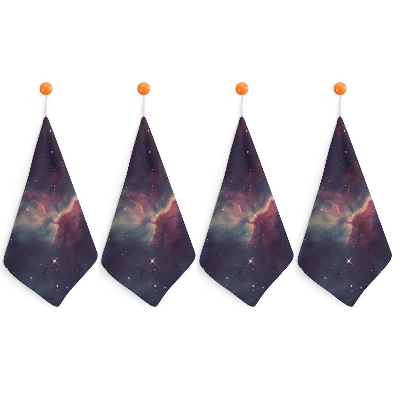 LDGSUPH Star Field in Deep Space Hand Towels Fashion Hand Face Towel with Hanging Strap Absorbent Soft Decorative Towel Fade Resistant Cozy Face Cloths for Kitchen Gym Bathroom Towels 4PCS