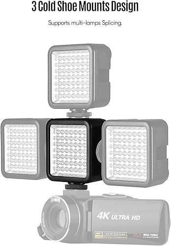 Miniatura 8 de IR49S Mini IR luz de visión nocturna infrarroja luz de fotografía para videocámara videocámara batería recargable incorporada con 3 soportes de