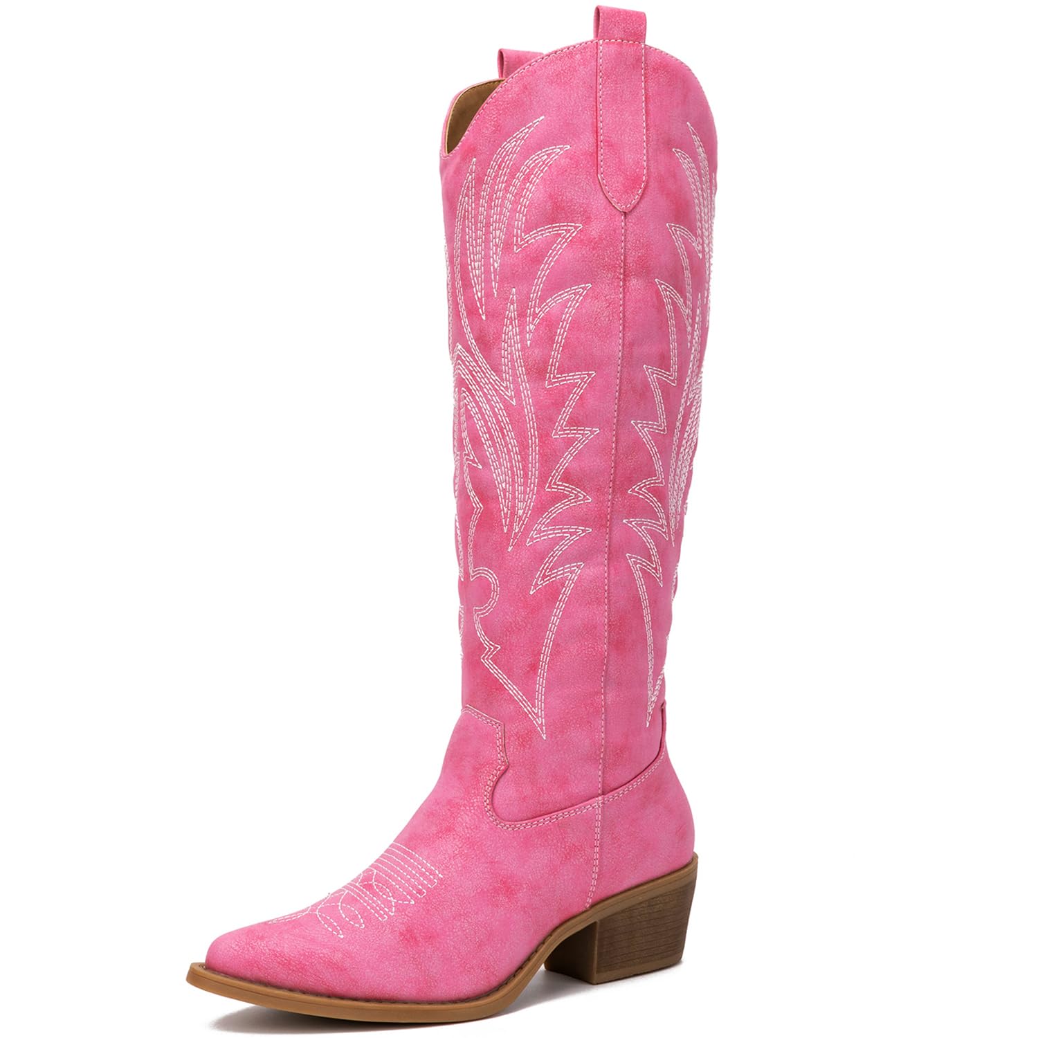 GLOBALWIN Women's The Western Cowboy Cowgirl Embroidered Knee High Boots