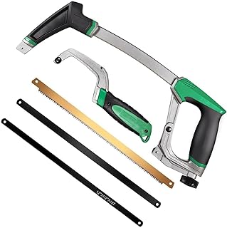 Sponsored Ad - Hacksaw Frame Set, Standard and Mini Hacksaw, 12" Replaceable Blade
