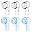 6 Pack Toothbrush Dustproof Cover Compatible with Oral B iO Ultimate Clean Gentle Care Replacment Heads and iO Series 3 4 5 6 7 7G 8 9 Electric Toothbrush (Transparent+Blue)