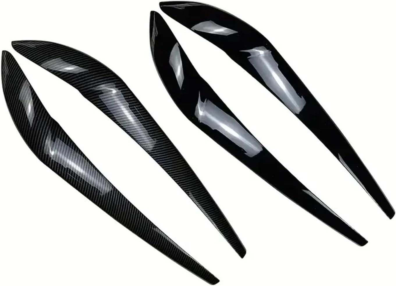 1Pair Front Headlight Eyebrow Eyelid Cover Trim Compatible With BMW X3 F25 X4 F26 2014-2018 Headlight Eyebrows Stickers(Carbon look)