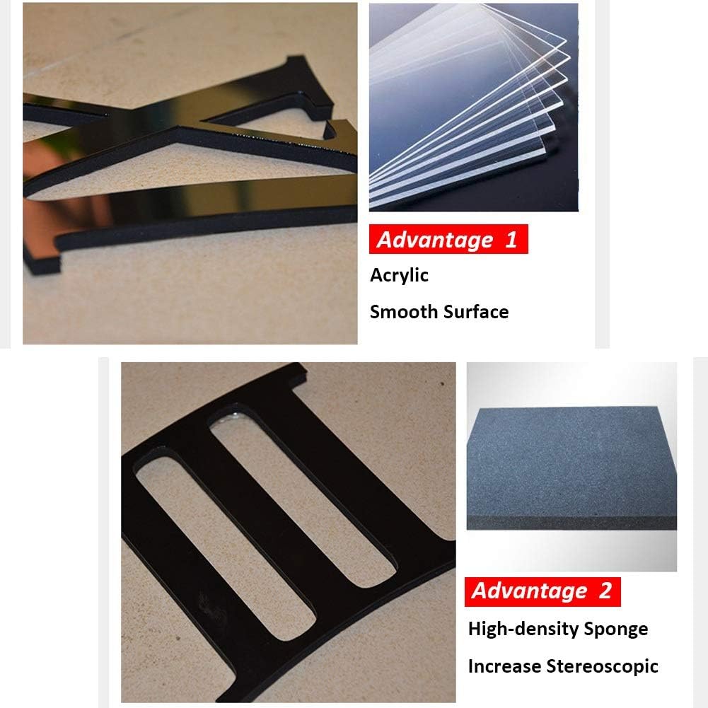 Frameless Mirror Wall Clock, 3D DIY Large Roman Numerals Stickers Self-Adhesive Silent Wall Stickers Decorations for Living Room (Color : Silver, Size : D28-35in)