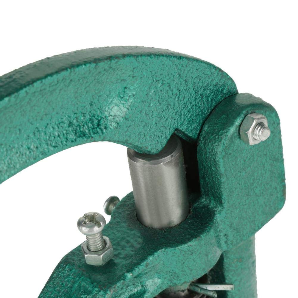 lyrlody Máquina Perforadora de Ojales Manual, Kit de Herramientas con 3 Troqueles y 1500 Ojales de 6/10/12 mm
