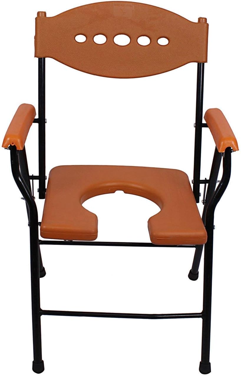 COMMODE CHAIR COLOUR ORANGE EXTRA RELEX WITH COMFORT