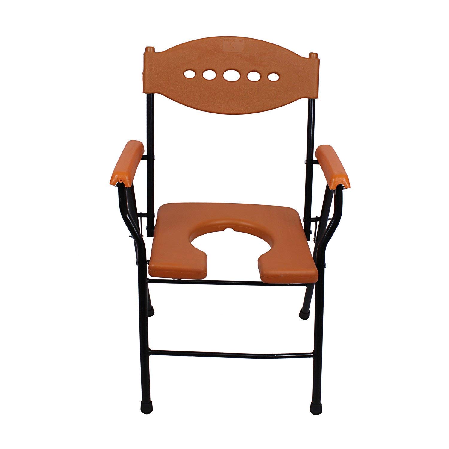 COMMODE CHAIR COLOUR ORANGE EXTRA RELEX WITH COMFORT