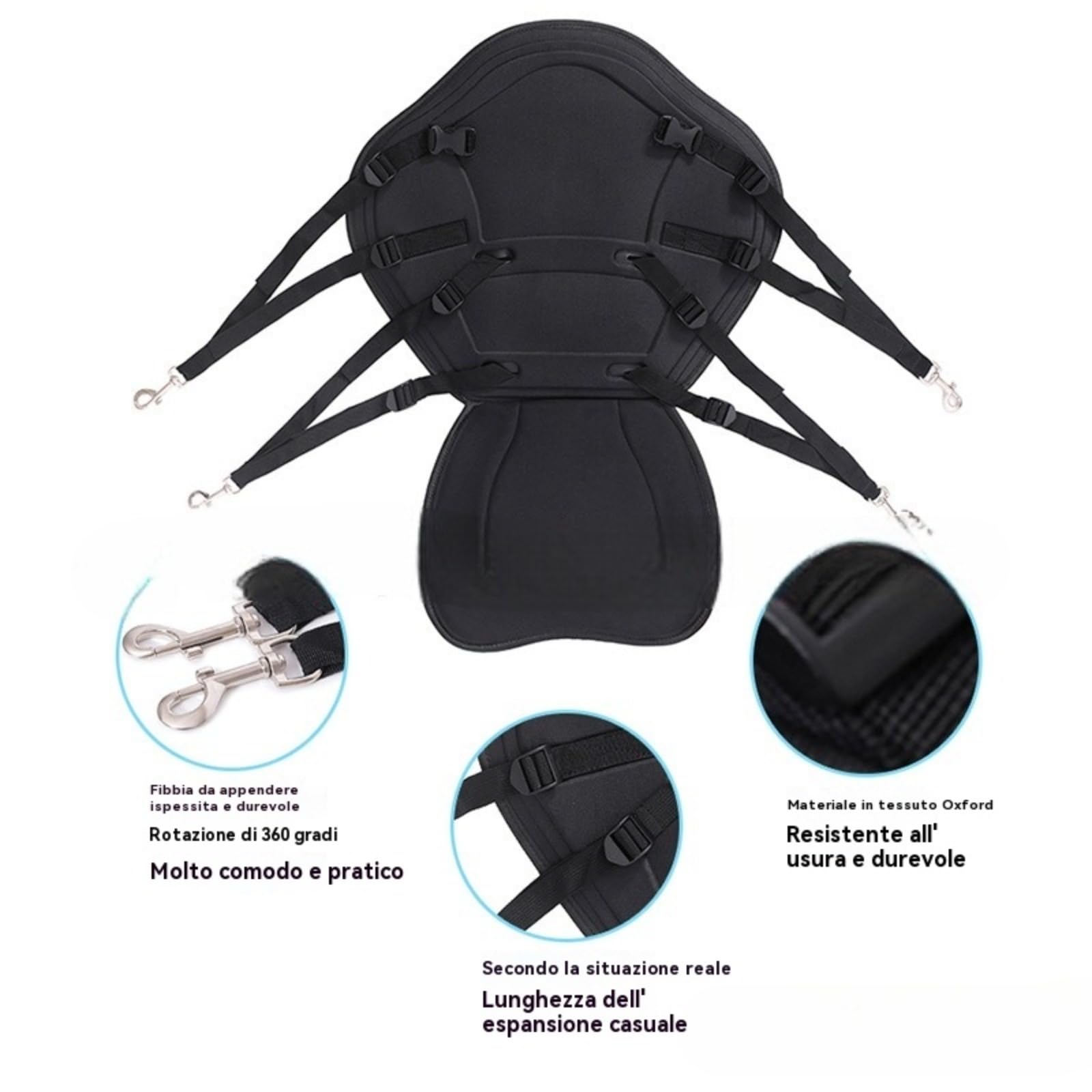 Sedile Kayak Imbottito Deluxe,sedile sup kayak,Seggiolino da Kayak per Sedili e Gioghi da Canoa Sedile Imbottito Regolabile Sedile per tavola da Surf SUPs Board Stand Up Paddle, Comoda Seduta Imbottit