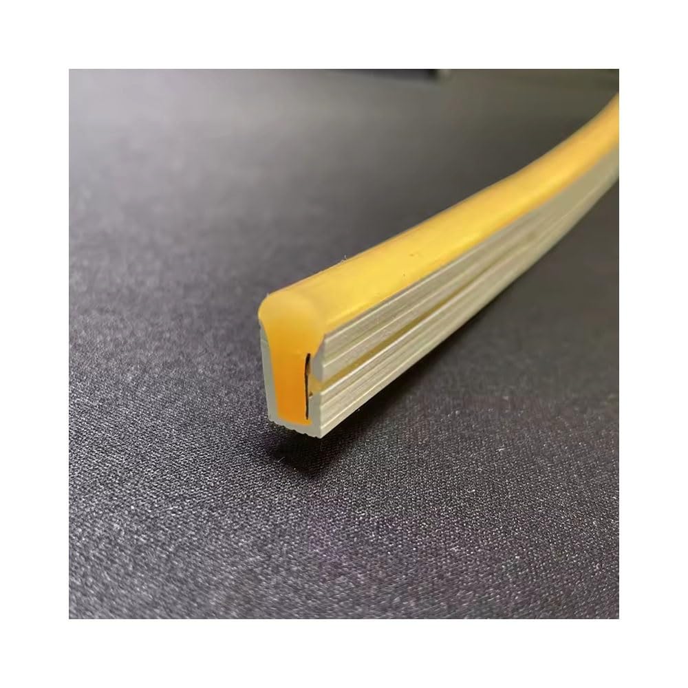 Lampada a nastro tagliabile da 2,5 cm con tubo flessibile in silicone da 6 mm con striscia al neon a LED da 12 V 1 M(Yellow)