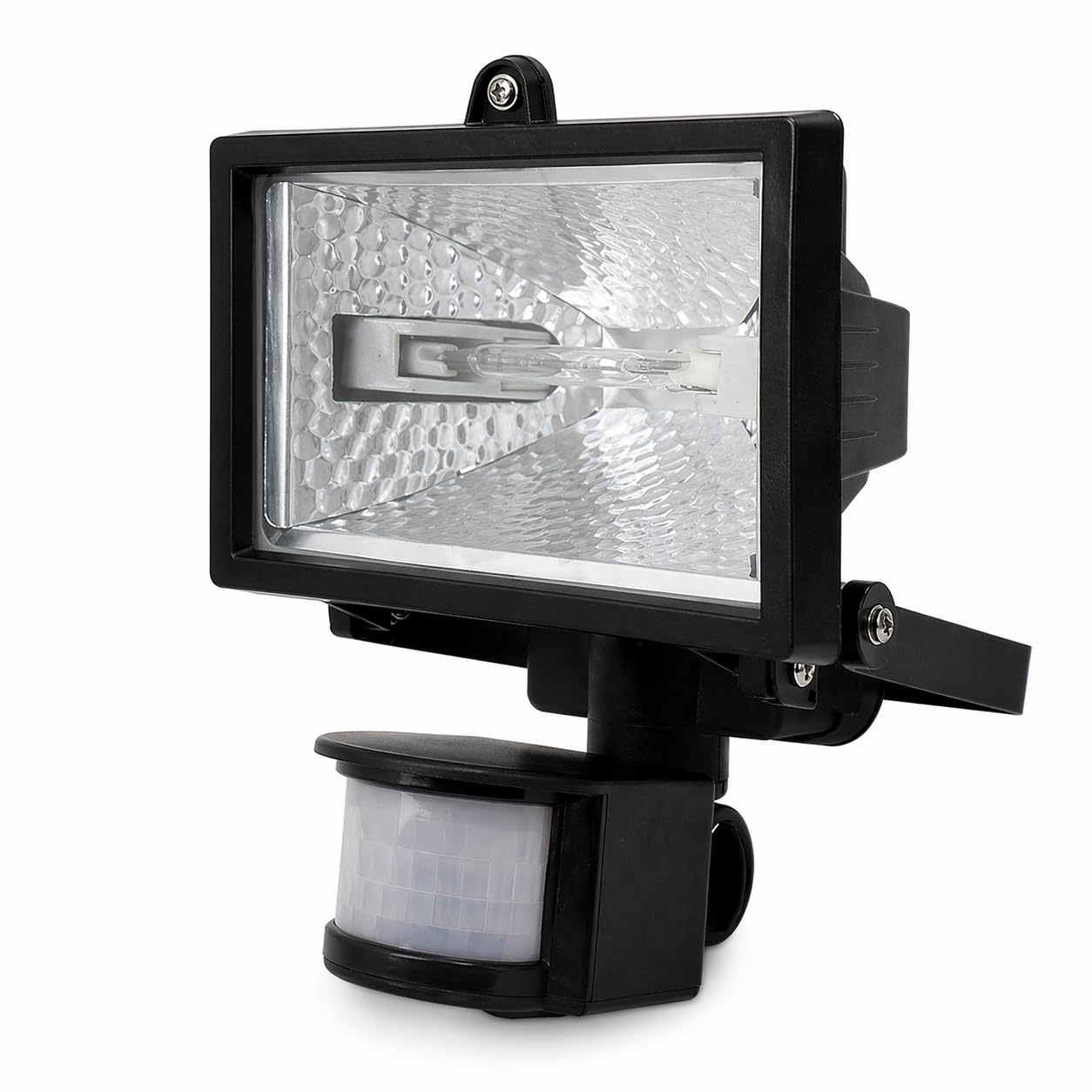 Kmf Supplies 500W Halogen Security Floodlight with PIR Motion Sensor, Aluminium, Wall Mounted, IP44, Outdoor