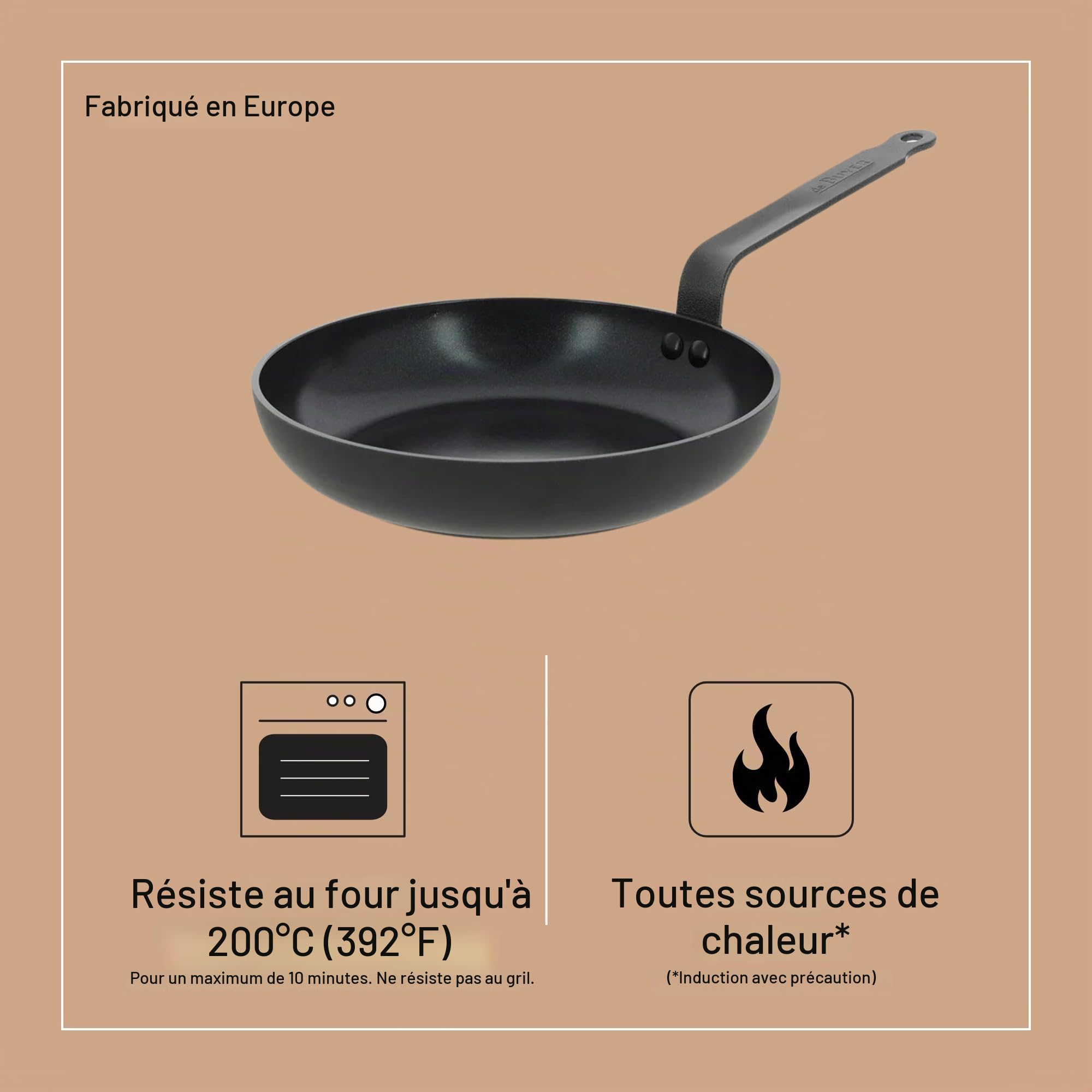 DE BUYER Poêle antiadhésive céramique CERANOA (24 cm)