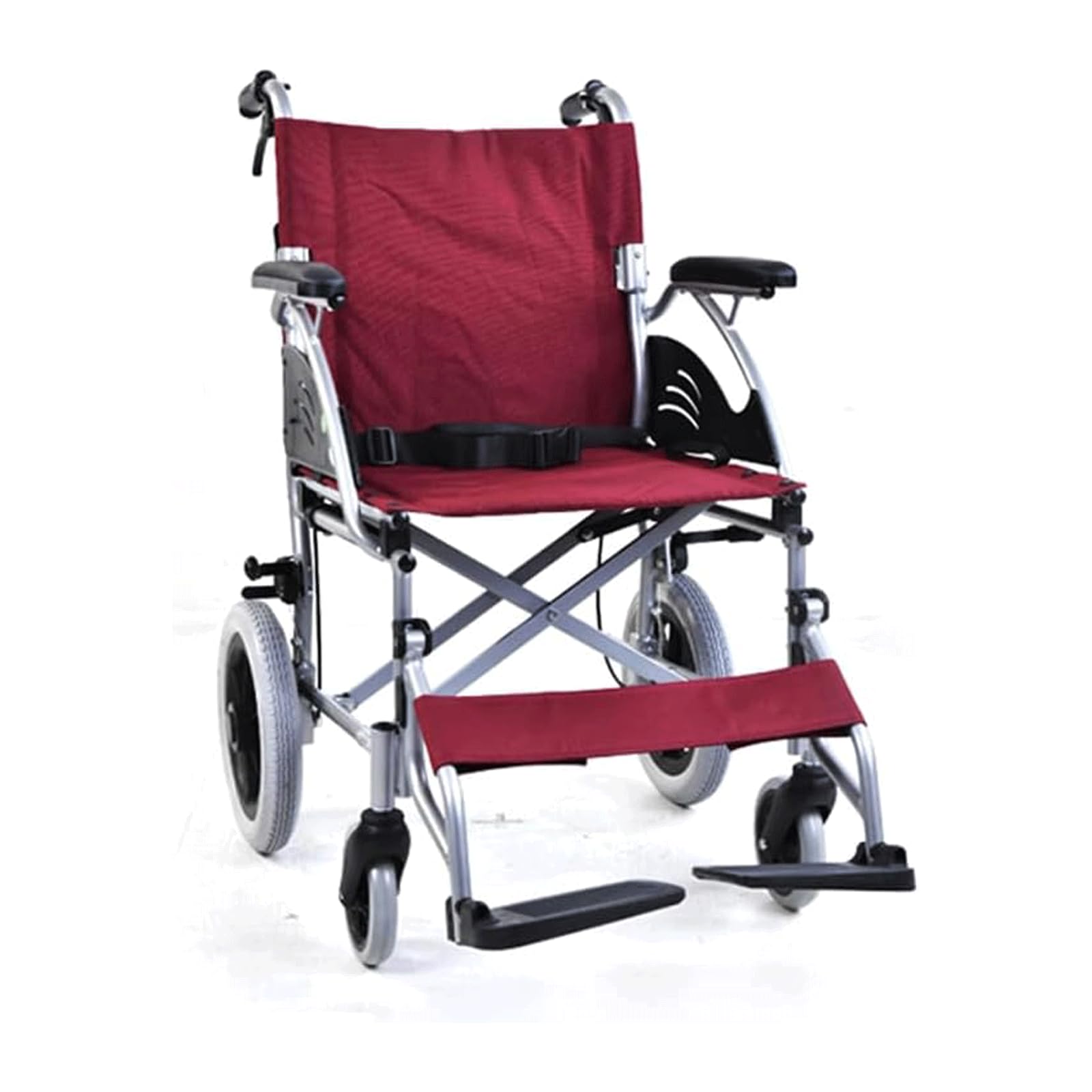 Wózek inwalidzki Aluminium rolstoel Draagbare sport-handmatige transportrolstoelen met veiligheidsgordel Rolstoelen Opvouwbare transportstoel wygodne
