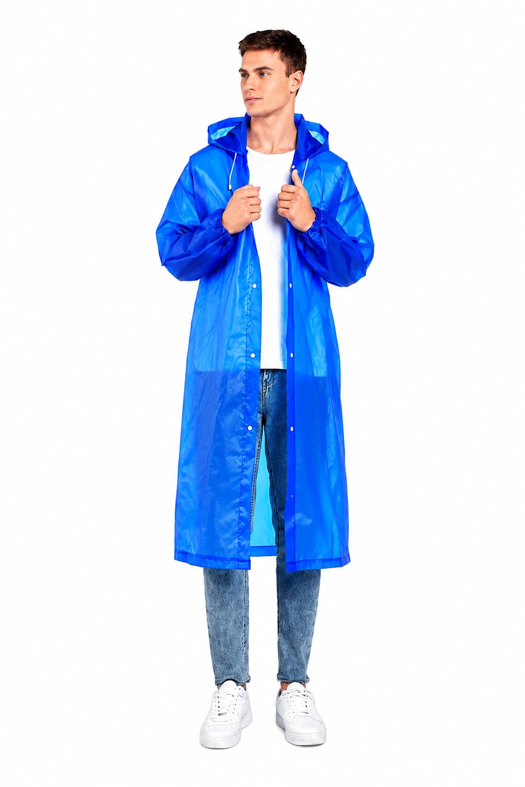 Portable EVA Raincoat for Kids, Boys & Girls, Reusable Waterproof Hooded Rain Wear for School, Travel, Outdoor & Camping, Mixed Size, 1 Piece-image-20