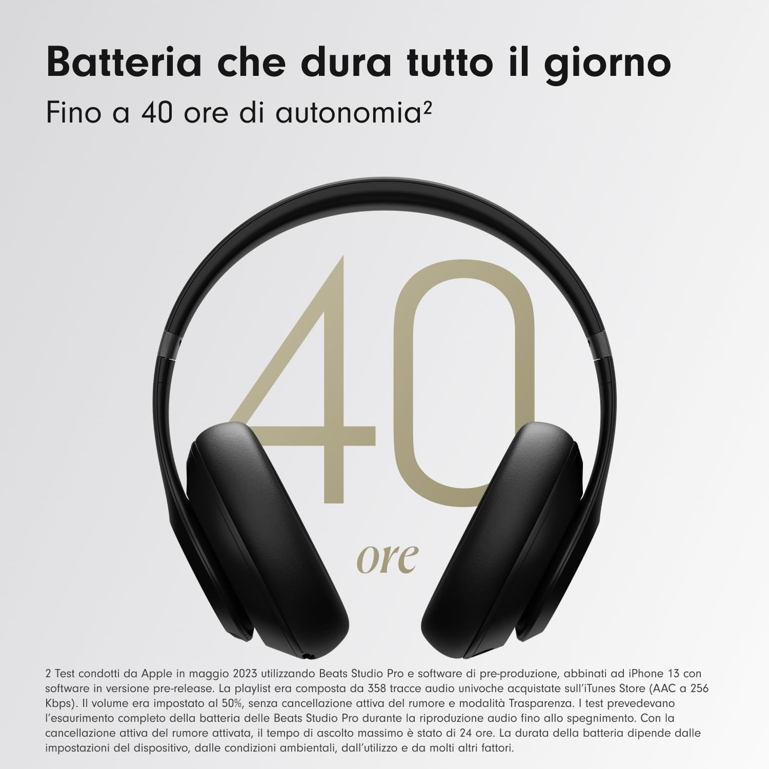 Beats Studio Pro - Cuffie Bluetooth wireless con cancellazione del rumore - Audio spaziale personalizzato, audio lossless USB-C, compatibilità con Apple e Android - Nero
