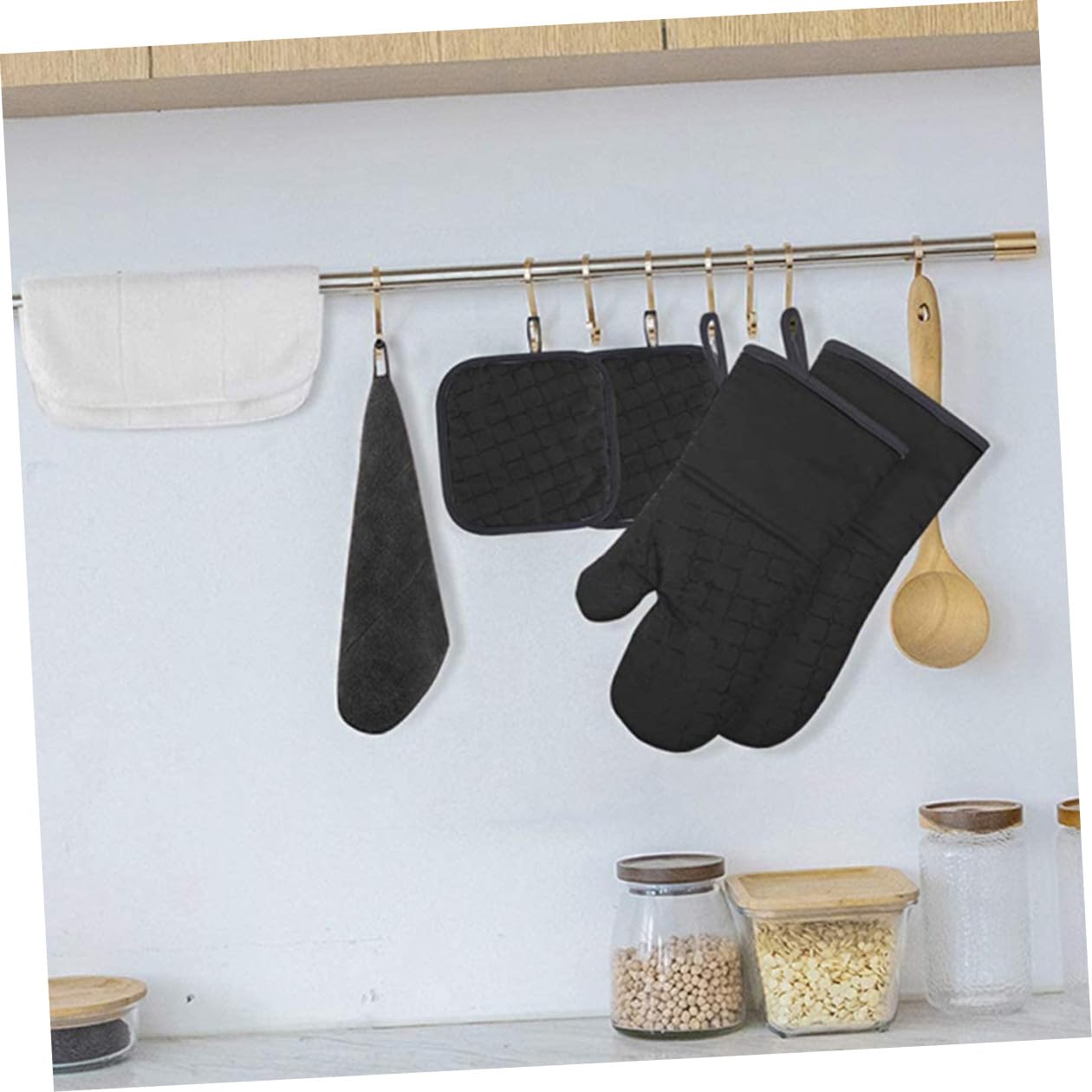 TOYANDONA Ofenhandschuhe Hitzebeständig Backhandschuhe Gepolstert Kochhandschuhe Mit Wärmeisolierung Für Küche Und Ofen Use