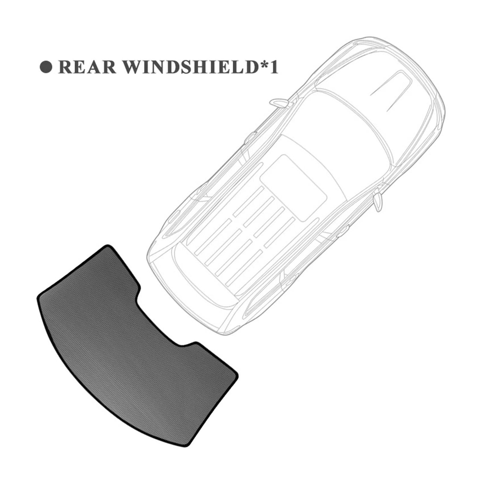 Parasol Ventanilla Coche Parasol Magnético para Peugeot 2008 2013-2019 Parasol para Parabrisas Delantero Cortina De Verano Accesorios para Coche Parasoles(Back Windshield)