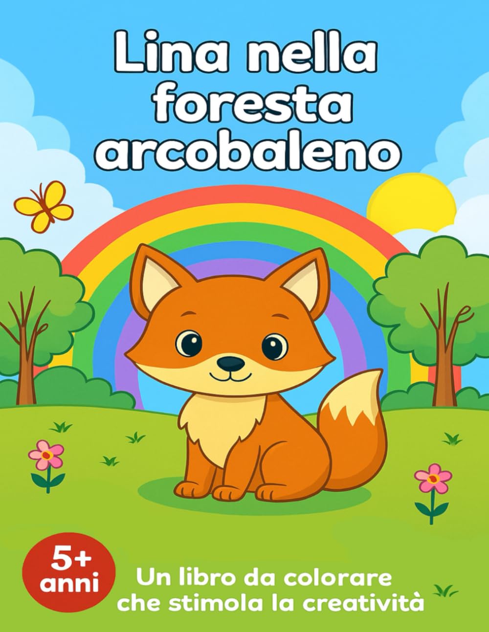 Lina nella foresta arcobaleno: Un libro da colorare educativo che stimola creatività, concentrazione e immaginazione