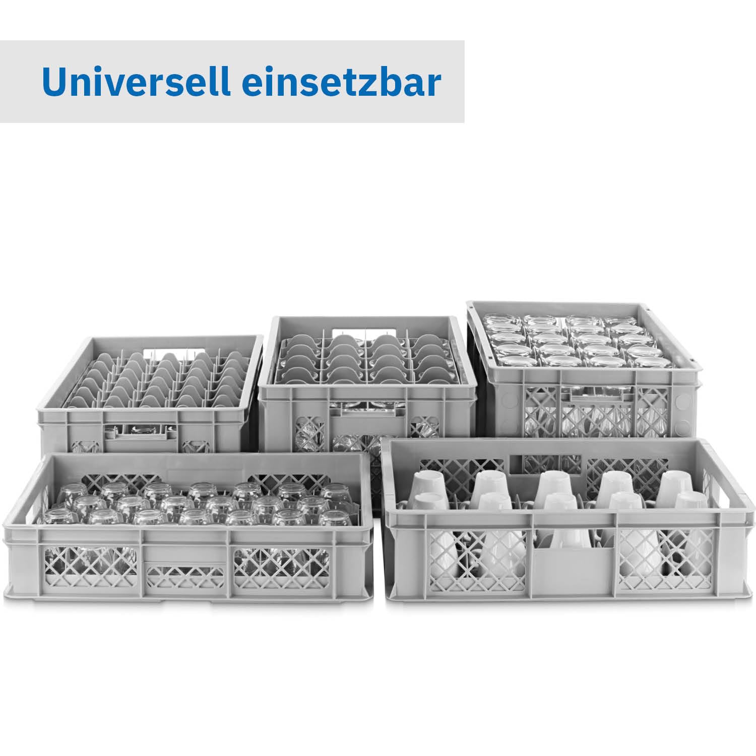 DIE BOX FABRIK Gläserkiste 600x400x240mm mit Einsatz für verschiedene Einsatzzwecke, Gläserkasten, Gläserkorb (24 Gläser 6x4)