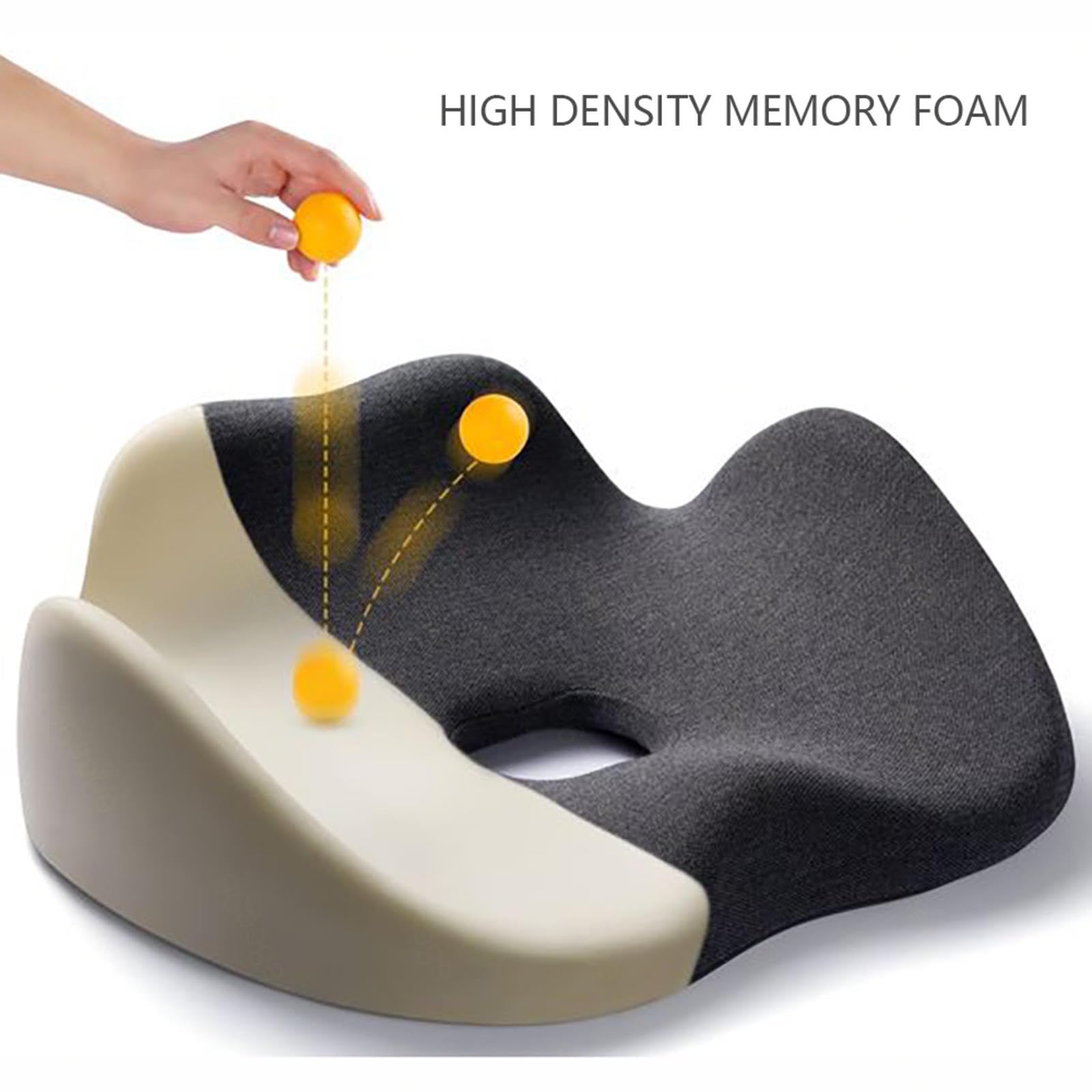 HAZARA Cojin Antiescaras, Cojin Ergonomico Hecho De Espuma Viscoelástica, Cojin Asiento Coche para Espalda,Alivio del Dolor De Coxis,A-Gray