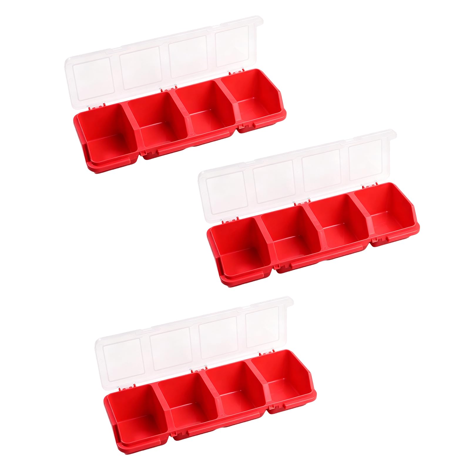 BWANGIAO Storage Box Stacking Bin With Multiple Compartments For Screws Nut Bolts And Small Hardware Parts Organizers