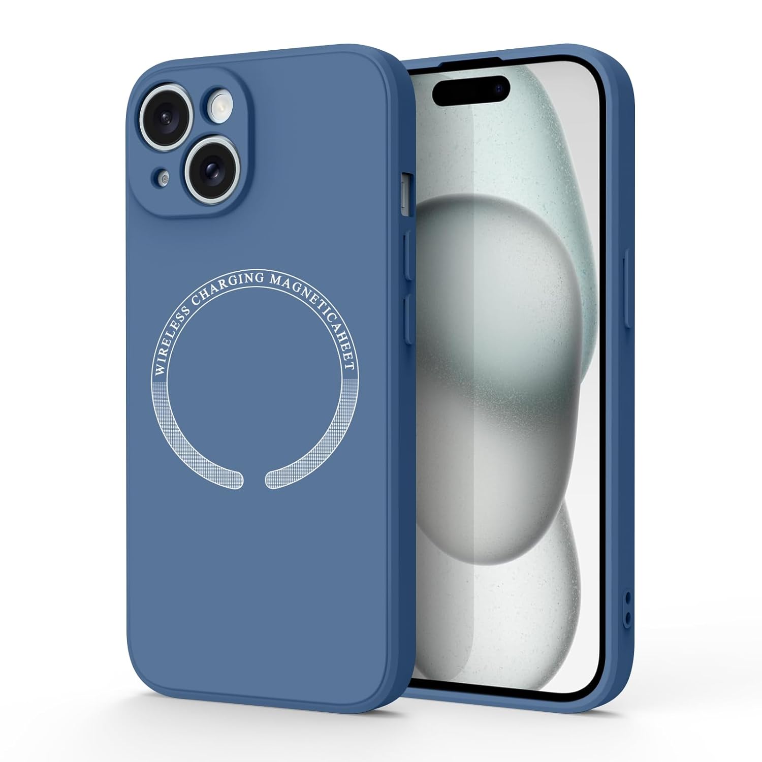 Meliya Magnetic Case for iPhone 15 Phone Case with MagSafe, Camera Protection Ultra Slim Shockproof Bumper Liquid Silicone Case with Microfiber Lining,Navy Blue Meliya Magnetic Case for iPhone 15 Phone Case with MagSafe, Camera Protection Ultra Slim Shockproof Bumper Liquid Silicone Case with Microfiber Lining,Navy Blue