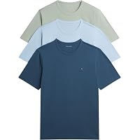 Tommy Hilfiger Maglietta da Uomo S/S, Oro (Mar Egeo/Grigio Menta/Blu Campo)