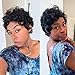Jgzpfo Pixie Cut Wig Human Hair for Black Women Short Pixie Cut Wigs Natural Looking 100% Real Human Hair Wigs Glueless Full Machine Made Wigs for Black Women (C-025 1B)