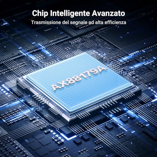 Adattatore Ethernet USB 3.0 Gigabit 1000 Mbps in Alluminio Convertitore di Rete Lan con 10/100/1000Mbps Compatibile con Switch Windows Mac OS Linux Mi Box - Hub USB - Immagine 3