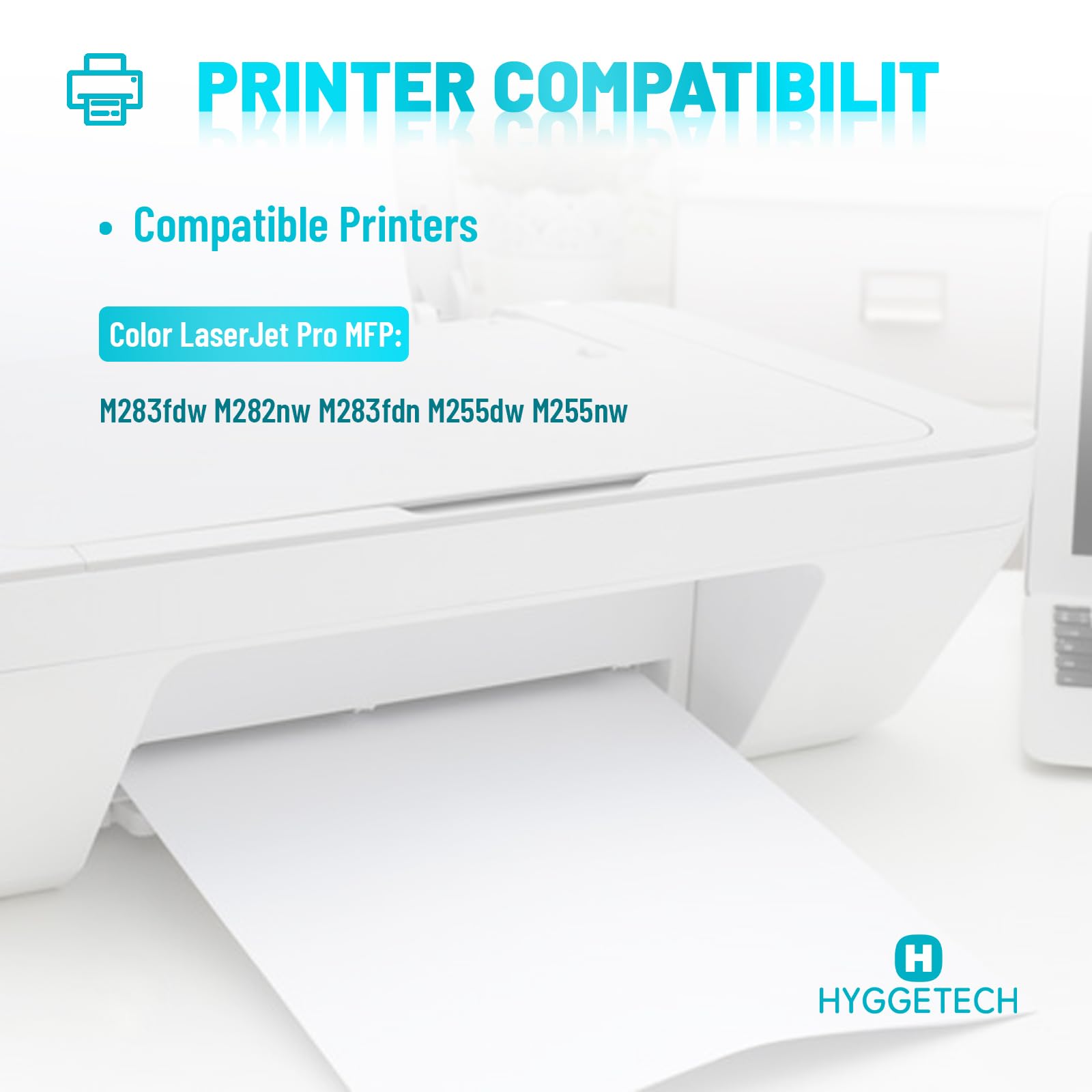 Hyggetech toner 207X Con chip compatibili di ricambio per HP 207X 207A Toner Multipack per HP Color Laserjet Pro M283fdn M255dw M282nw M255nw M2555nw M282 M283 W2210X W2211X W2212X W2213X