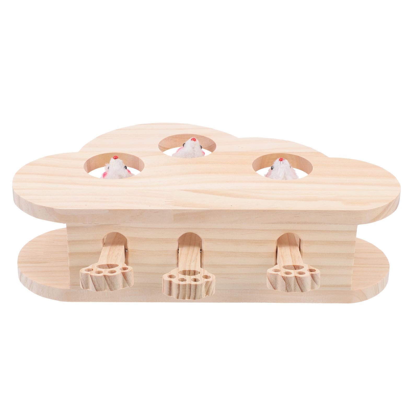 Boîte en bois pour chat interactif stimulant entraînement actif, jeu suspendu et bien-être félin