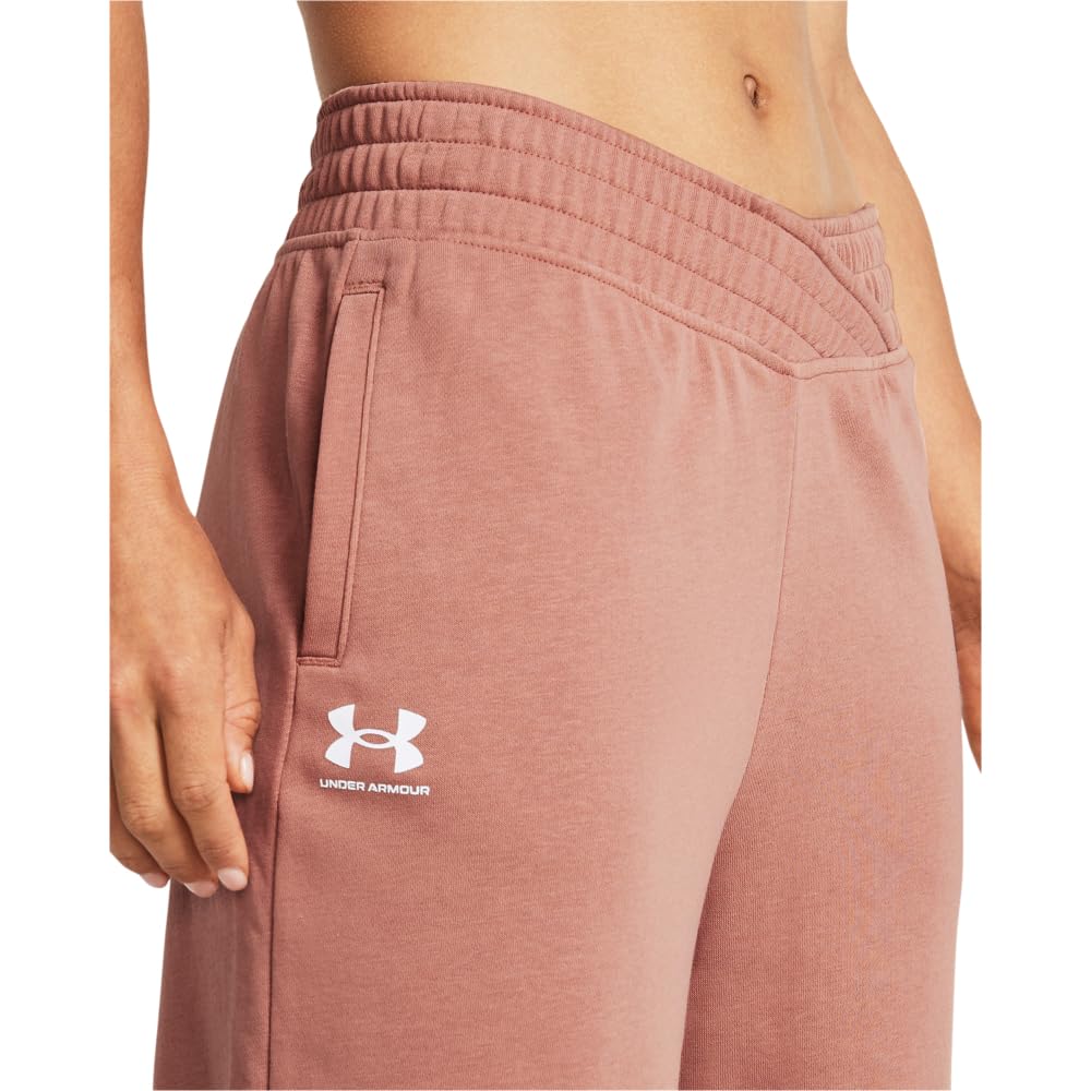 Under Armour Damskie spodnie Rival Terry z szerokimi nogawkami