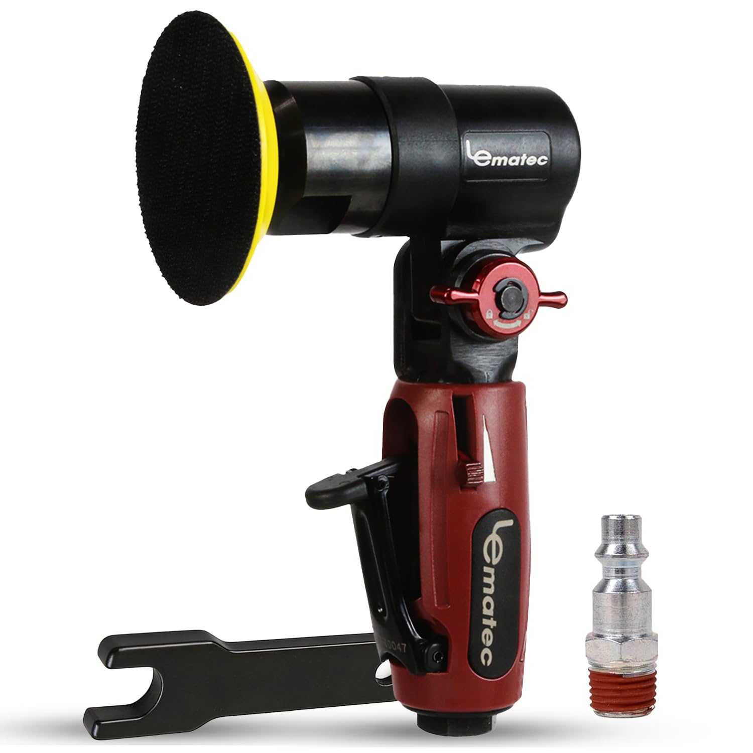 LEMATEC 3-Inch Flexible Head Air Sander Polisher | Professional-Grade 5000 RPM | Lightweight Comfort for Automotive, Woodworking & Metal | Precision