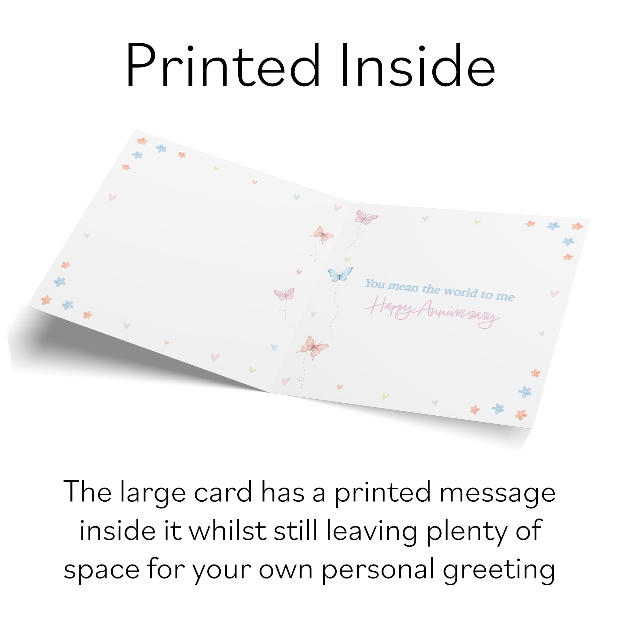 Hunts England, Large Wife 20th Anniversary Card, 20 Years, China Anniversary, Romantic Meadows, Fun Card - Image 4