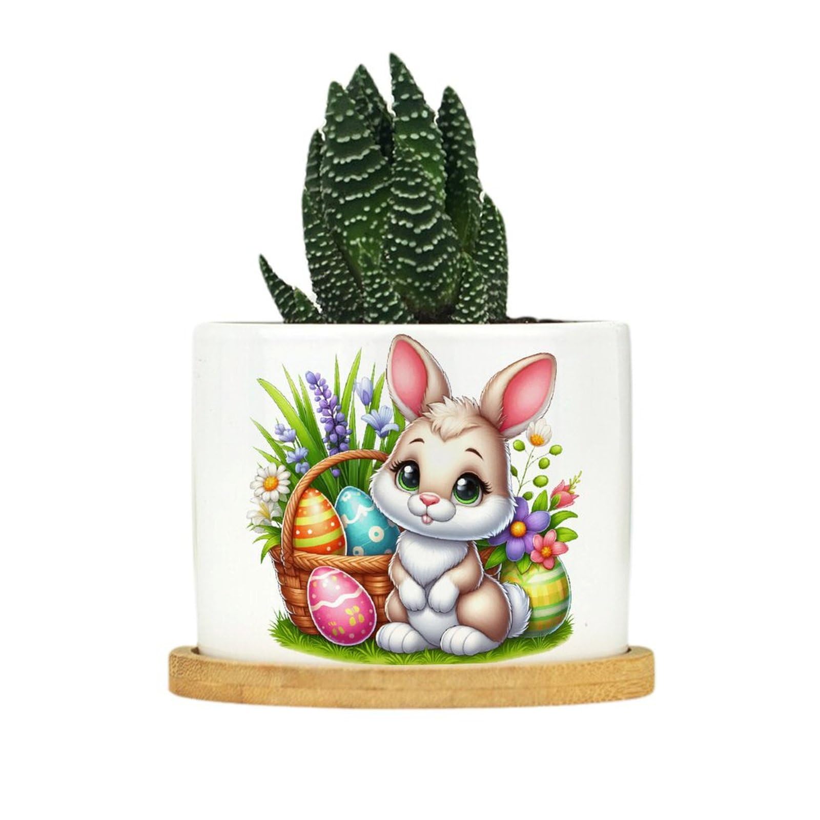 Amazon.com: DreamAutumn Easter Bunny Rabbit Planter Ceramic Round
