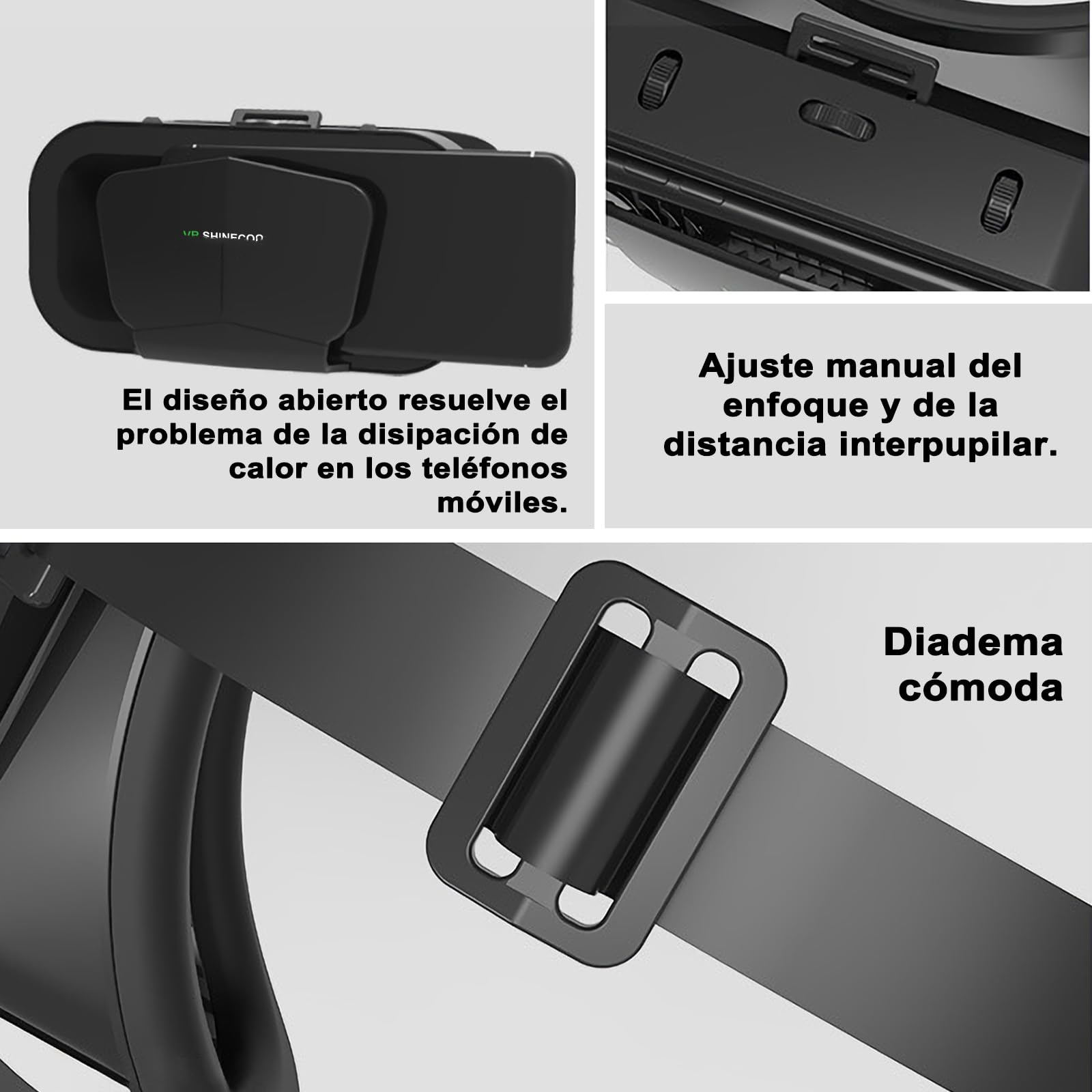3D VR Gafas de Realidad Virtual con Controlador Bluetooth, Compatible 5 Inch - 7 Inch Pulgadas Smartphone Amplia compatibilidad por Android/Phone