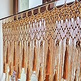 ★Patrón único de macramé: el gran colgante de pared de macramé que agrega un toque único y bohemio de lujo a cualquier espacio. Cuélgalo en tu pared como cortinas de macramé para ventanas, cabecero de macramé para dormitorio, tapiz colgante tejido.