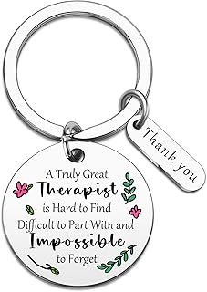 Therapist Gifts Mental Health Gifts for Women Men Thank You Keychain for OT PT SLP Therapist Physical Respiratory Speech Occupational Massage Therapy Gift for Female Birthday Halloween Christmas Idea