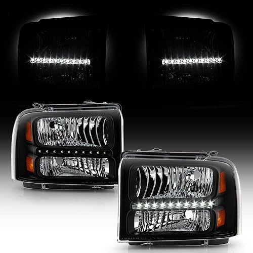 Miniatura 1 de ACANII - Faros delanteros LED Superduty para Ford F250 F350 F450 F550 Superduty 2005-2007, par 2006 del lado del conductor + del pasajero