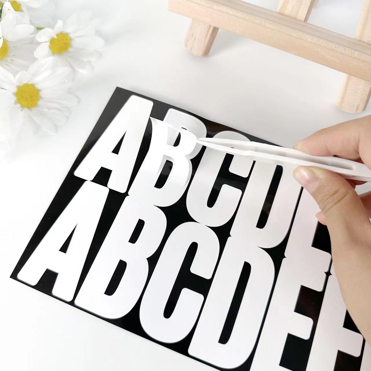 200 Pieces Vinyl Letter Stickers 12 Sheets Large Letter Stickers 2.5...