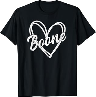 Boone Heart Men Women Kid Vintage T-Shirt