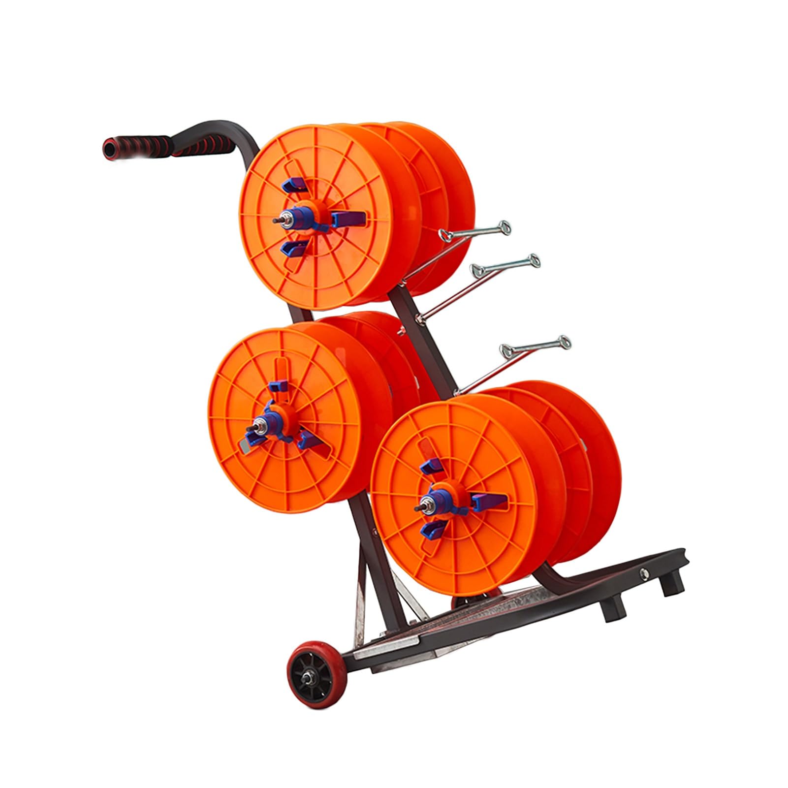 WDSOPK Wheeled Spool Stand -6 Axis Free Standing Bearing High Strength Wire/Cable Dispenser Filament Storage Rack - For Electrical Industrial Retail