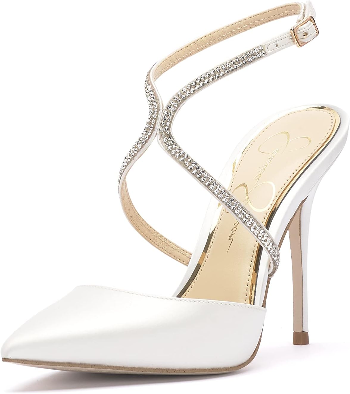 Jessica Simpson Women's Weyemia Pointed Toe Pump, White, 10