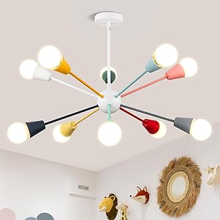 Colorful Sputnik Chandeliers, 10-Light Dining Room Light Fixture Height ...