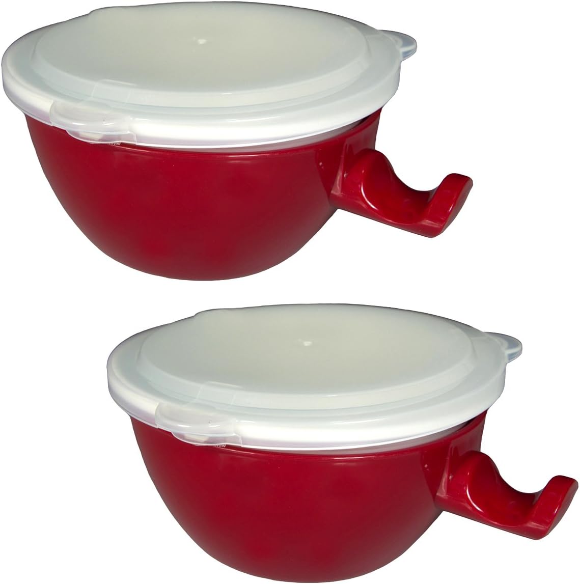 2 Yum! Heat & Eat 24oz Microwave Bowl 3pc Set Stay Cool Handle For Ramen Soup Containers