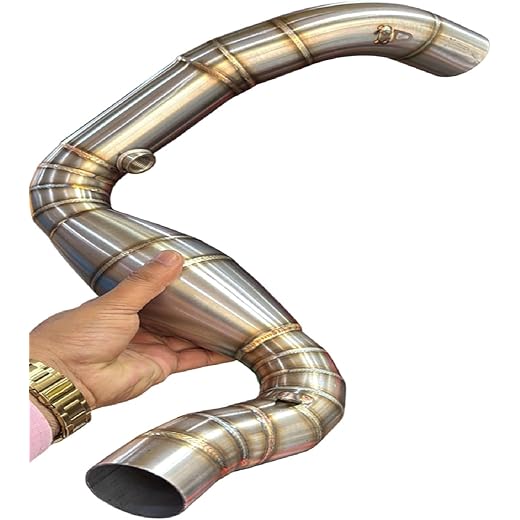 Zombieeast Bike Bend Pipe Silencer Chrome