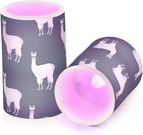 Miniatura 2 de Velas sin llama, funcionan con pilas, velas LED parpadeantes de llama blanca con control remoto, lindas velas de luz cálida de alpaca que cambian de