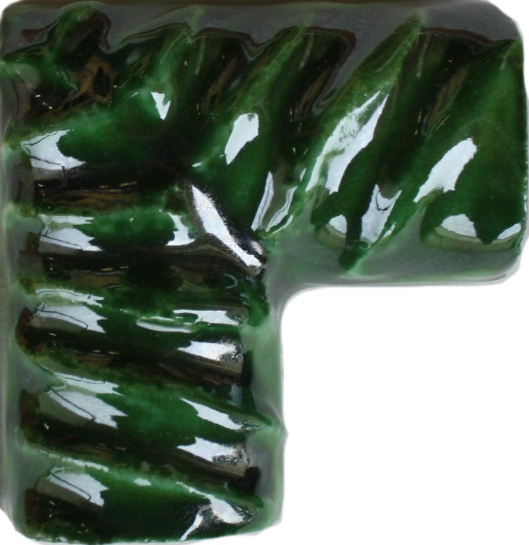 Fine Crafts Imports 5 pcs Green Talavera Clay Rope Corner